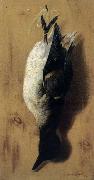 Hirst, Claude Raguet Waterfowl Hanging from a Nail USA oil painting artist
